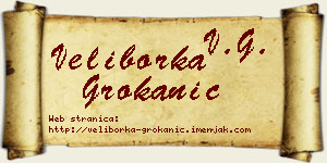 Veliborka Grokanić vizit kartica